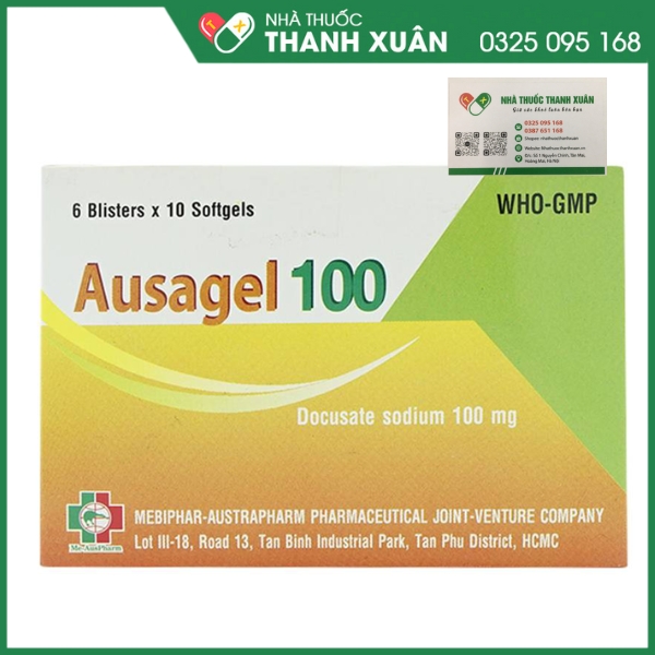 Ausagel 100 - Điều trị triệu chứng táo bón